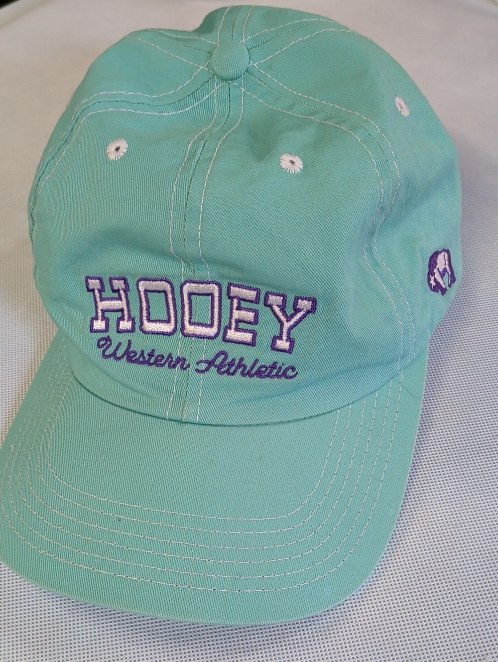 Hooey Mint Teal Baseball Cap with Purple Embroidery